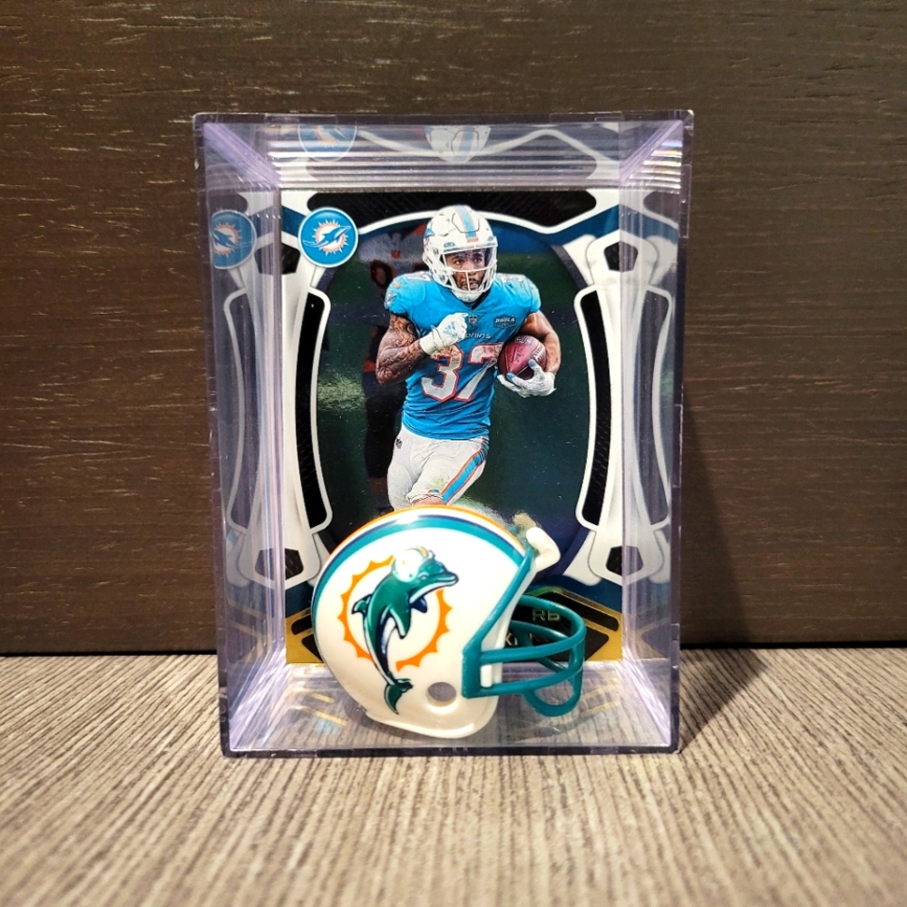 Myles Gaskin Miami Dolphins Mini Helmet Football Sports Box